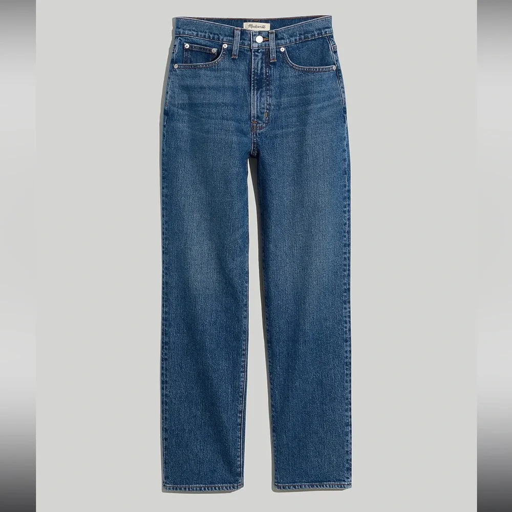 Size 28 Madewell The Perfect Vintage Straight Jean in Mayfield Wash - Picture 4 of 6